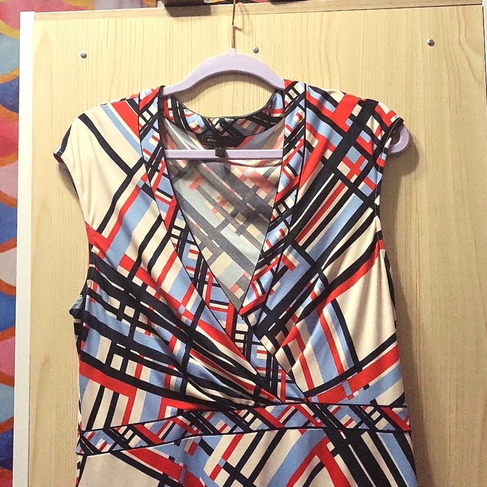 BCBG Maxazria Size L Women's Colorfull Casual Dress